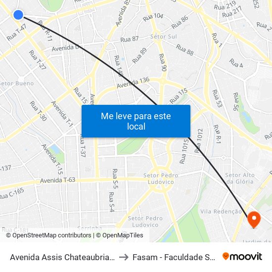 Avenida Assis Chateaubriand, 1978-2016 to Fasam - Faculdade Sul-Americana map