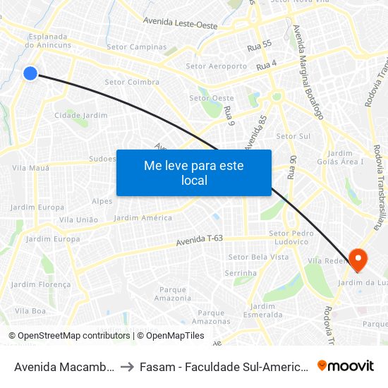 Avenida Macambira to Fasam - Faculdade Sul-Americana map