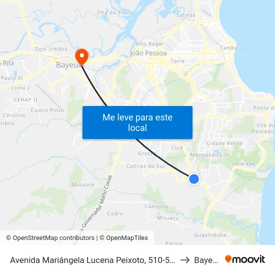 Avenida Mariângela Lucena Peixoto, 510-538 to Bayeux map