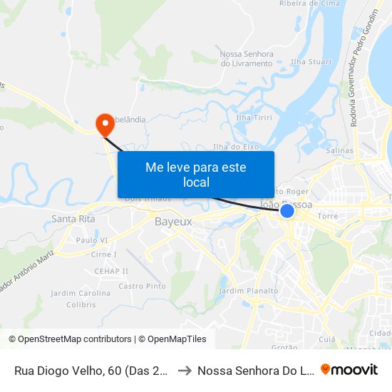 Rua Diogo Velho, 60 (Das 20:00 À 00:00) to Nossa Senhora Do Livramento map