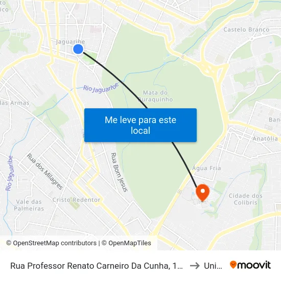 Rua Professor Renato Carneiro Da Cunha, 130 to Unipê map