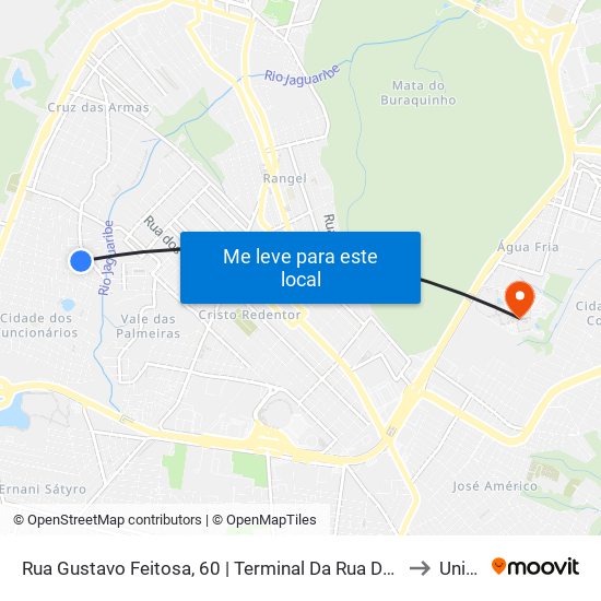 Rua Gustavo Feitosa, 60 | Terminal Da Rua Do Rio to Unipê map