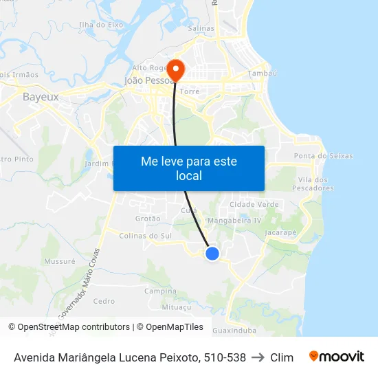 Avenida Mariângela Lucena Peixoto, 510-538 to Clim map