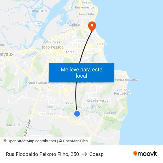Rua Flodoaldo Peixoto Filho, 250 to Coesp map