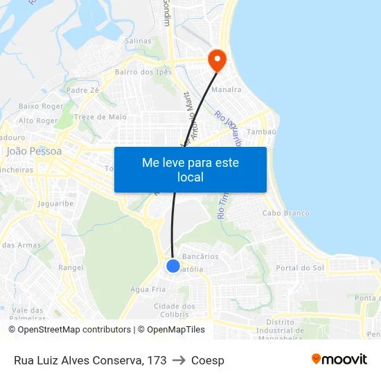 Rua Luiz Alves Conserva, 173 to Coesp map