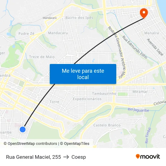 Rua General Maciel, 255 to Coesp map