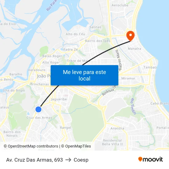 Av. Cruz Das Armas, 693 to Coesp map