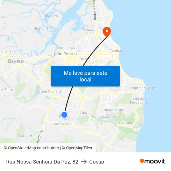 Rua Nossa Senhora Da Paz, 82 to Coesp map