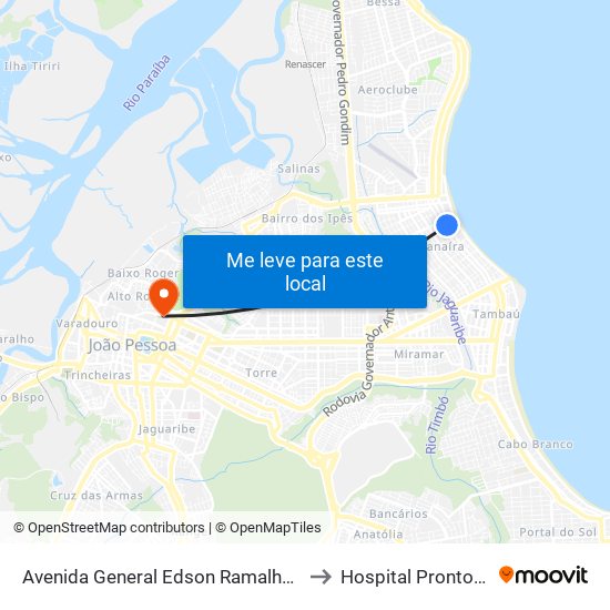 Avenida General Edson Ramalho, 913 to Hospital Prontovida map