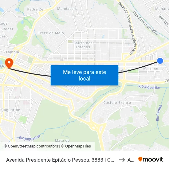 Avenida Presidente Epitácio Pessoa, 3883 | Controladoria Geral Da União to AMIP map
