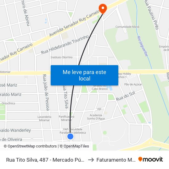 Rua Tito Silva, 487 - Mercado Público De Miramar to Faturamento Magnetom map