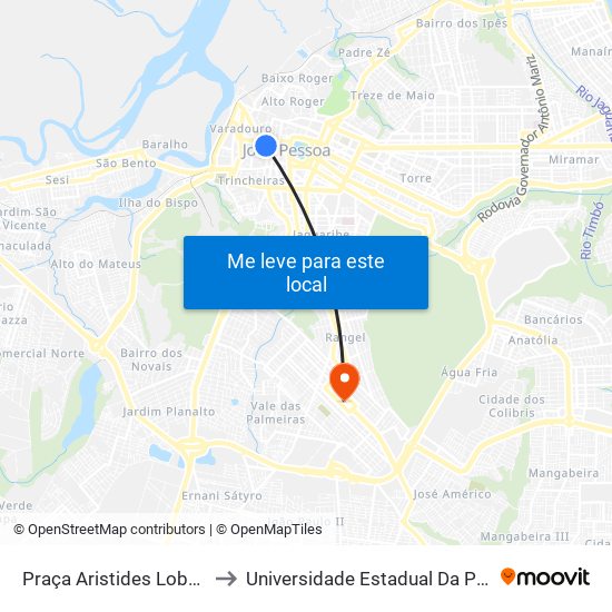 Praça Aristides Lobo, 124 | Cattan to Universidade Estadual Da Paraíba - Campus V map