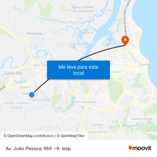 Av. João Pessoa, 969 to Iesp map