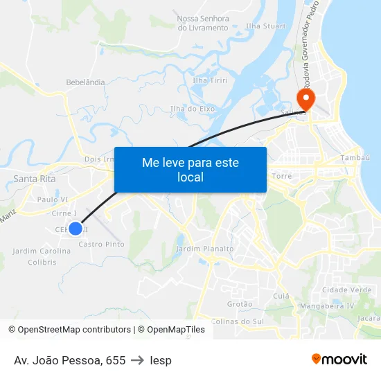 Av. João Pessoa, 655 to Iesp map