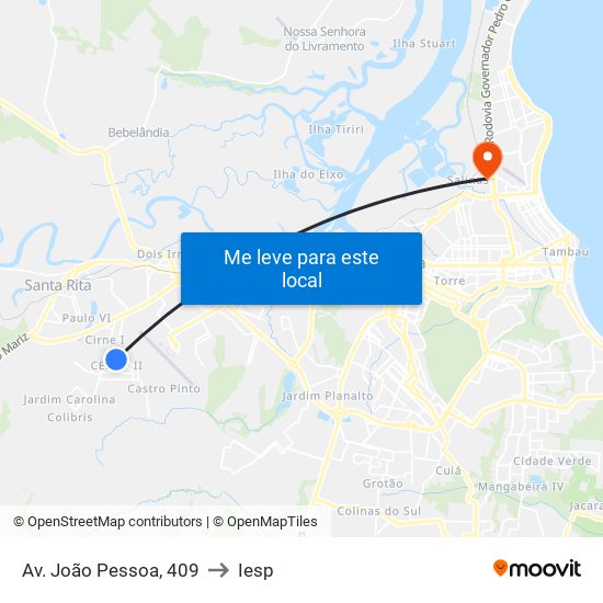 Av. João Pessoa, 409 to Iesp map