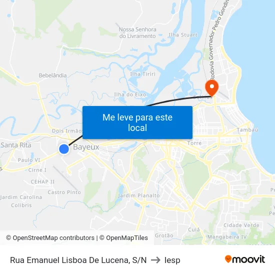 Rua Emanuel Lisboa De Lucena, S/N to Iesp map