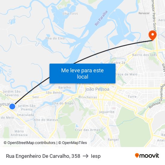 Rua Engenheiro De Carvalho, 358 to Iesp map