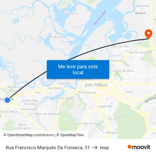 Rua Francisco Marquês Da Fonseca, 31 to Iesp map