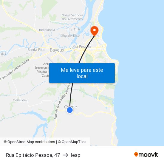 Rua Epitácio Pessoa, 47 to Iesp map
