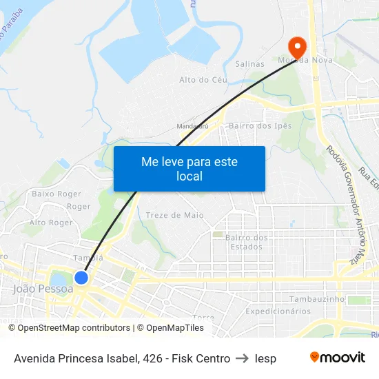 Avenida Princesa Isabel, 426 - Fisk Centro to Iesp map