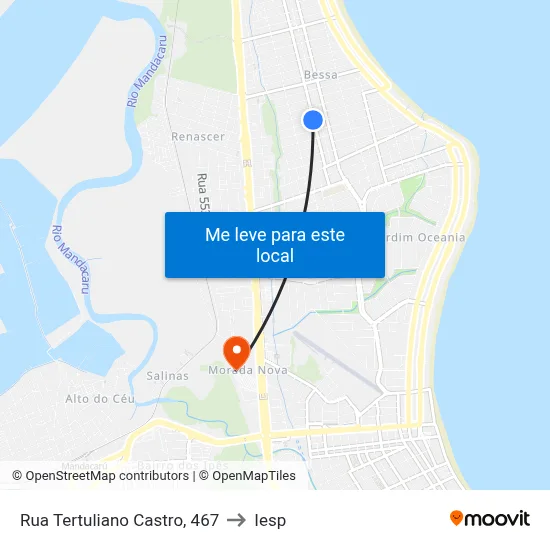 Rua Tertuliano Castro, 467 to Iesp map