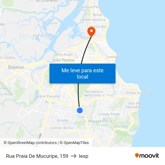 Rua Praia De Mucuripe, 159 to Iesp map