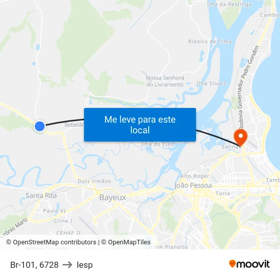 Br-101, 6728 to Iesp map