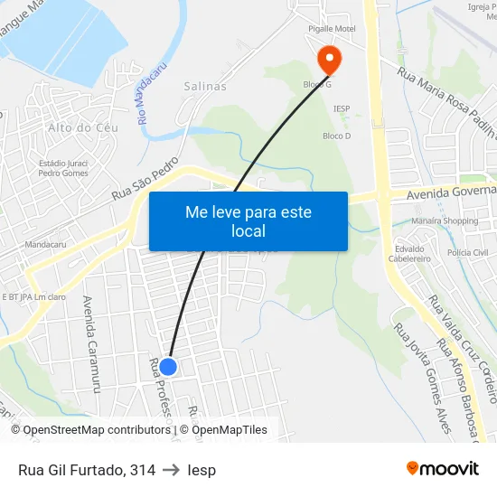 Rua Gil Furtado, 314 to Iesp map