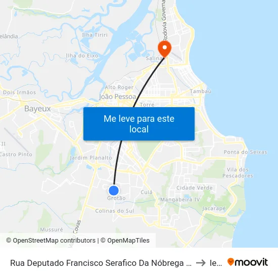 Rua Deputado Francisco Serafico Da Nóbrega Filho, 383 to Iesp map