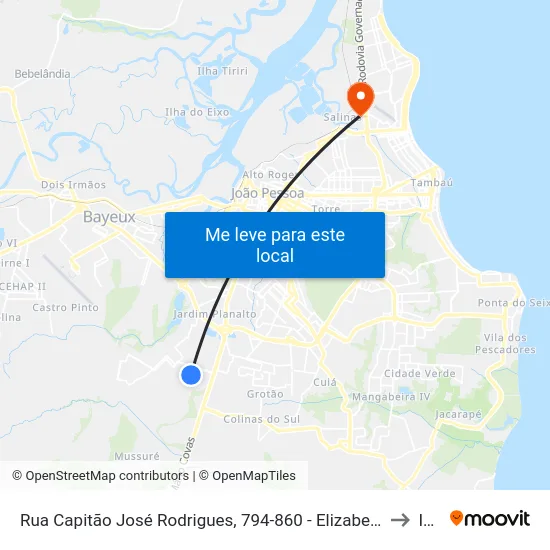Rua Capitão José Rodrigues, 794-860 - Elizabeth (Sentido Centro) to Iesp map