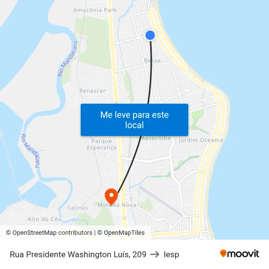 Rua Presidente Washington Luís, 209 to Iesp map