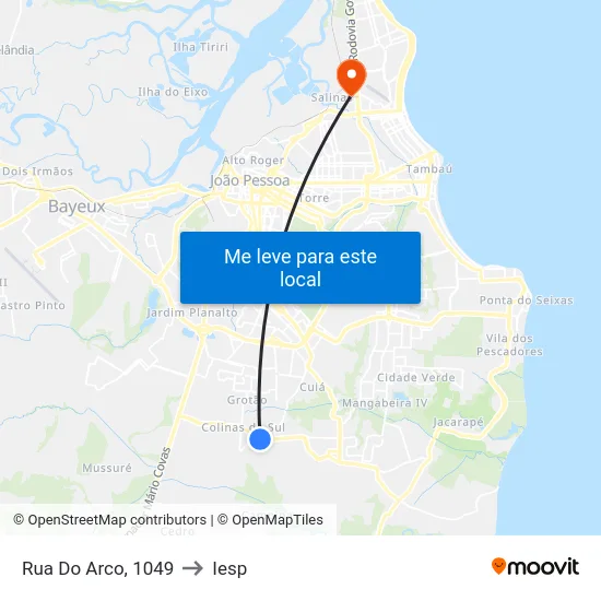Rua Do Arco, 1049 to Iesp map