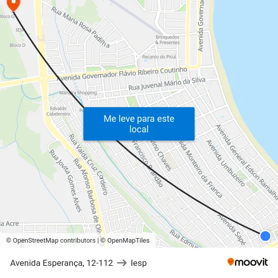 Avenida Esperança, 12-112 to Iesp map