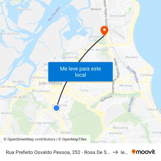 Rua Prefeito Osvaldo Pessoa, 352 - Rosa De Saron to Iesp map