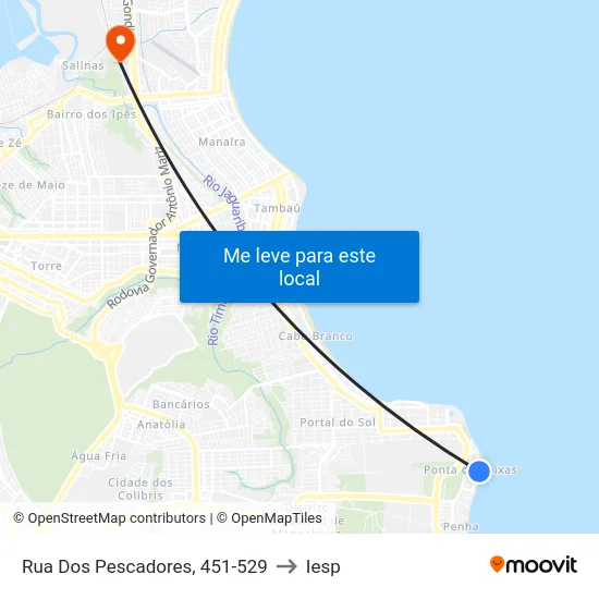 Rua Dos Pescadores, 451-529 to Iesp map