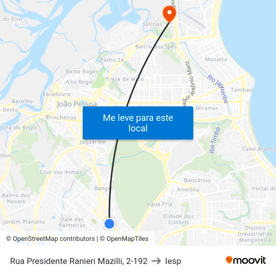 Rua Presidente Ranieri Mazilli, 2-192 to Iesp map
