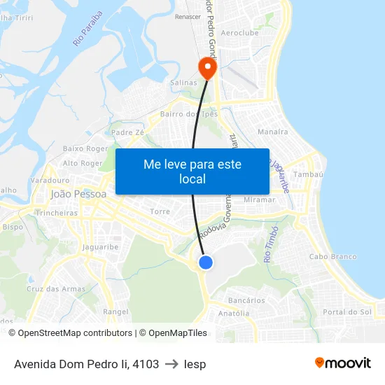 Avenida Dom Pedro Ii, 4103 to Iesp map