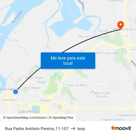 Rua Padre Antônio Pereira, 11-107 to Iesp map