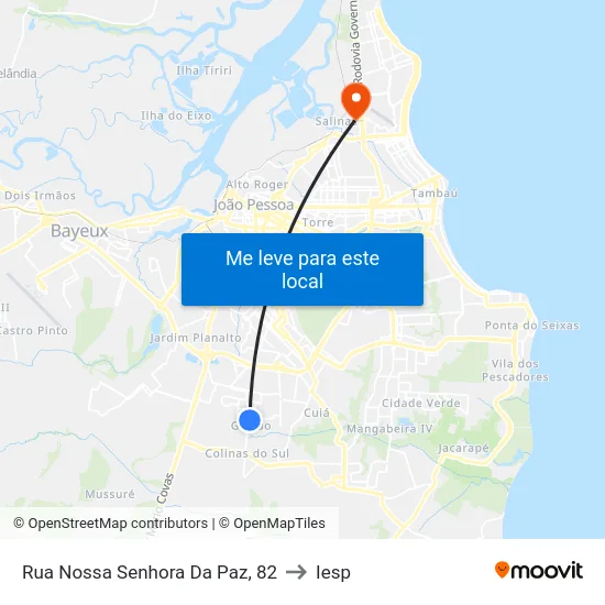 Rua Nossa Senhora Da Paz, 82 to Iesp map