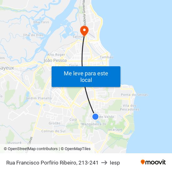 Rua Francisco Porfírio Ribeiro, 213-241 to Iesp map
