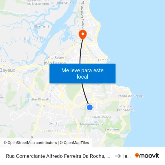 Rua Comerciante Alfredo Ferreira Da Rocha, 785 to Iesp map