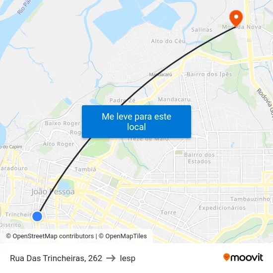 Rua Das Trincheiras, 262 to Iesp map