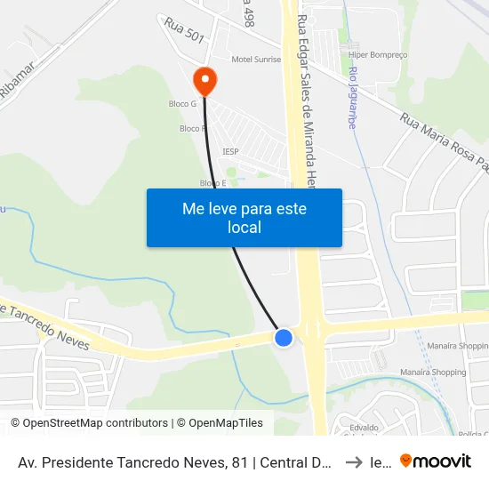 Av. Presidente Tancredo Neves, 81 | Central Da Construção to Iesp map
