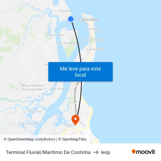 Terminal Fluvial/Marítimo De Costinha to Iesp map