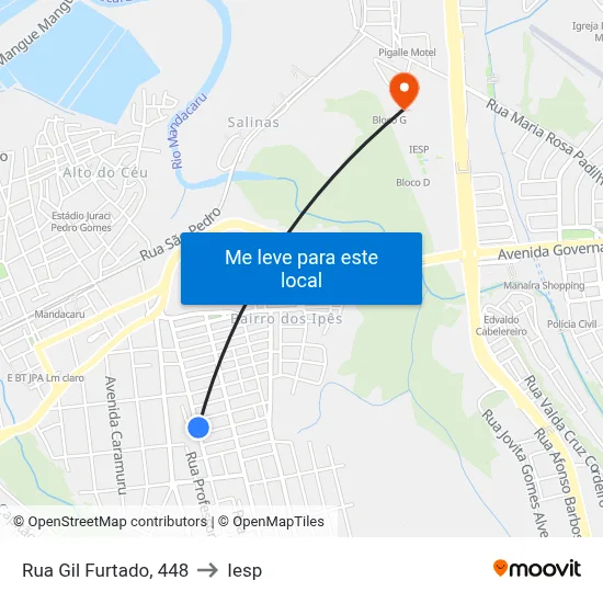 Rua Gil Furtado, 448 to Iesp map