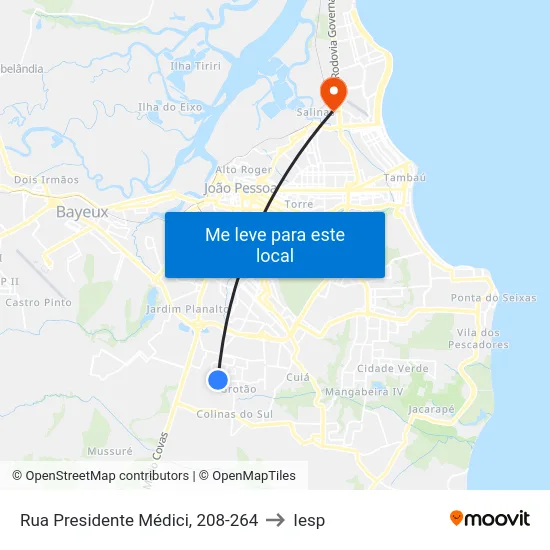 Rua Presidente Médici, 208-264 to Iesp map