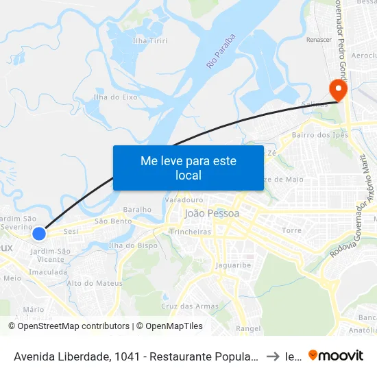 Avenida Liberdade, 1041 - Restaurante Popular De Bayeux to Iesp map