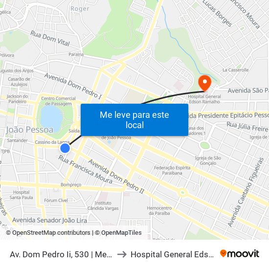 Av. Dom Pedro Ii, 530 | Mercado Central to Hospital General Edson Ramalho map