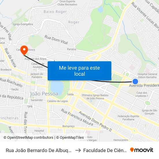 Rua João Bernardo De Albuquerque, 243 - Usina Cultural Energisa to Faculdade De Ciências Médicas Da Paraíba map