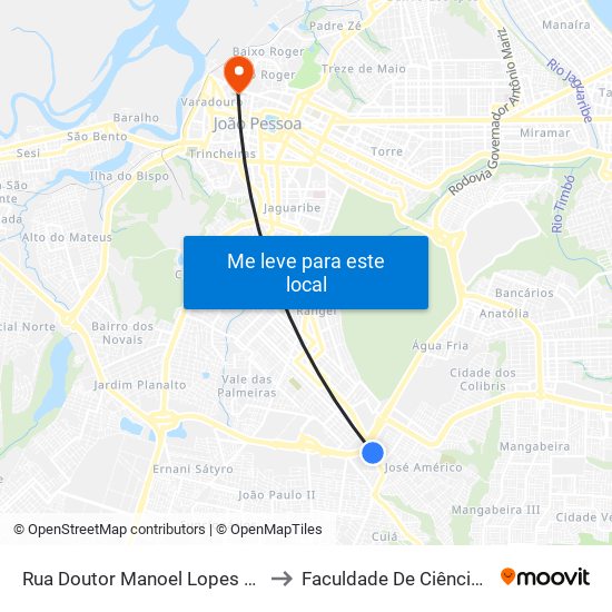 Rua Doutor Manoel Lopes De Carvalho, 250 | Atacadão to Faculdade De Ciências Médicas Da Paraíba map